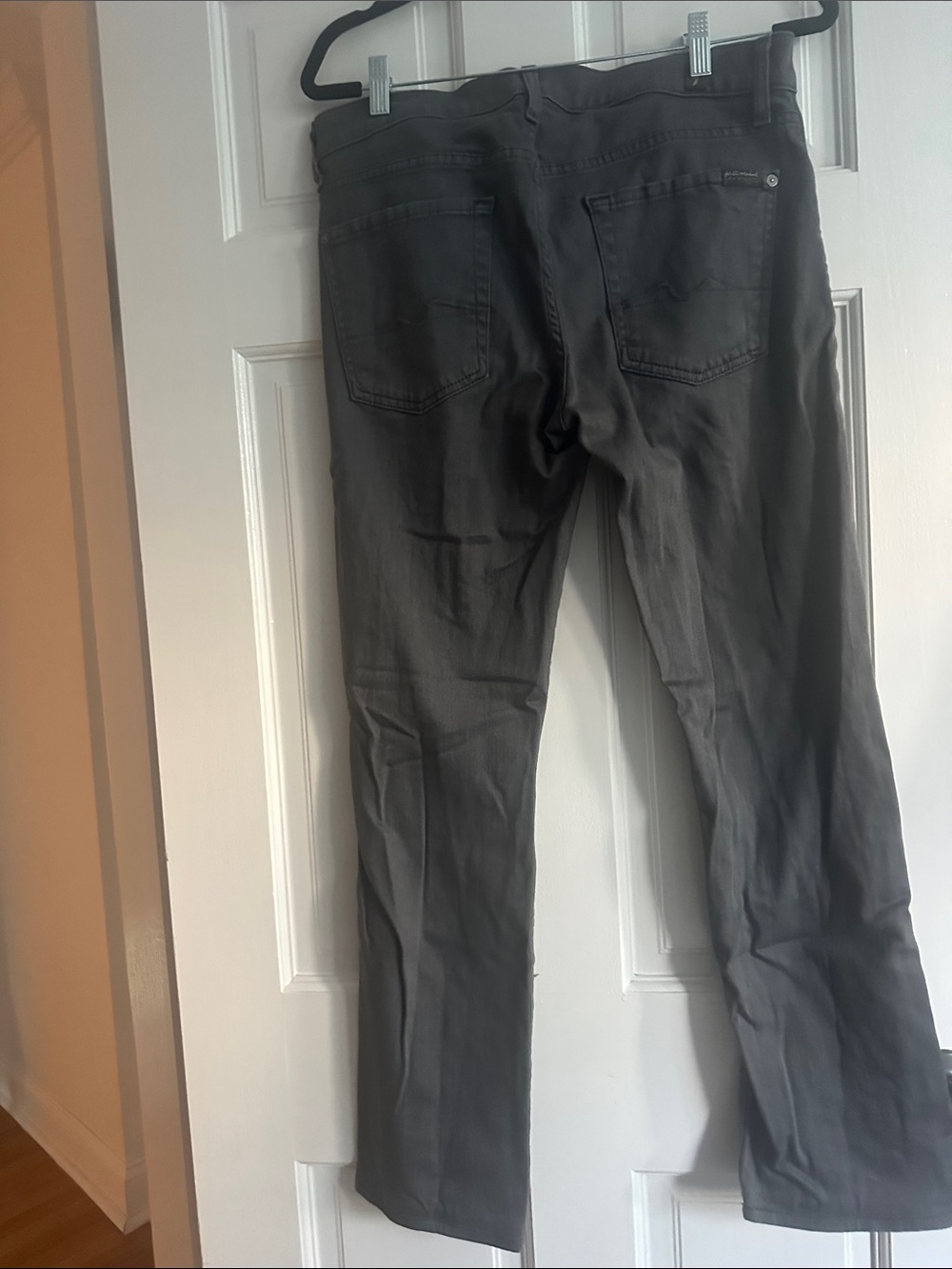 Seven for all mankind men’s Gray Straight-Leg Jeans
